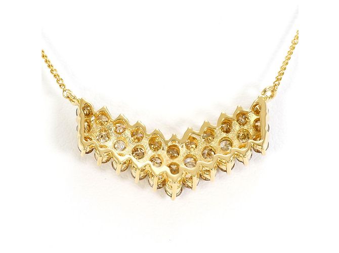 Autre Marque Collana in oro giallo 18K con diamante marrone D'oro - vista 3