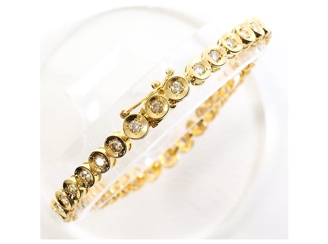 Autre Marque Bracciale con charm in oro giallo 18K con diamanti D'oro - vista 3