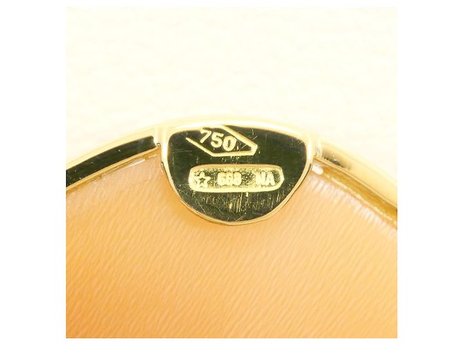 Autre Marque Collar de oro amarillo de 18K con camafeo de concha Dorado - vista 4