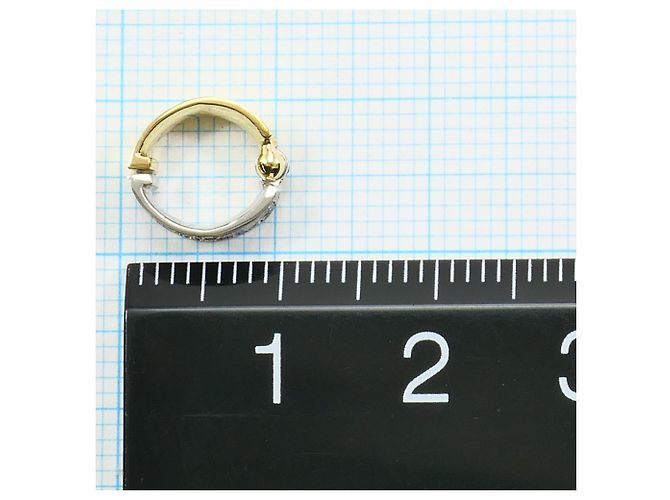 Autre Marque Orecchini a cerchio in oro giallo 18K e platino D'oro - vista 5