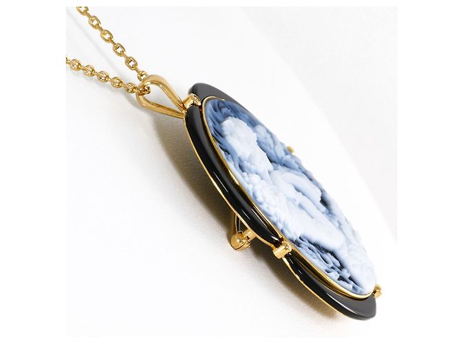 Autre Marque Collana in oro giallo 18K con diamante e onice D'oro - vista 2