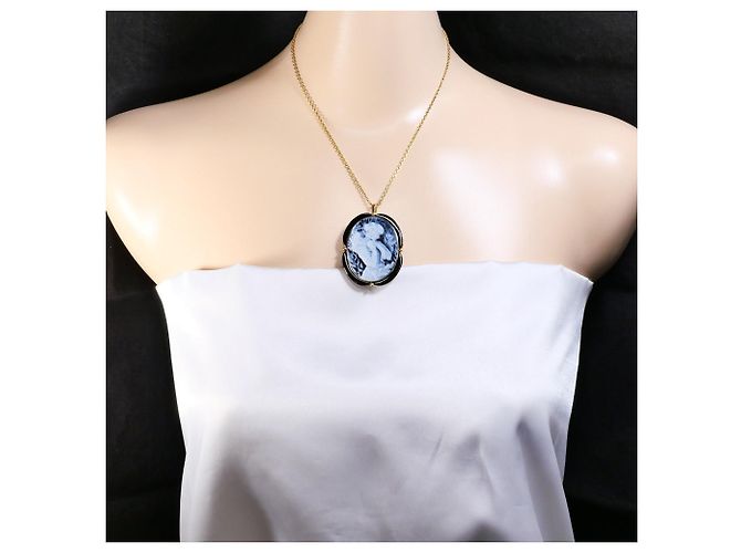 Autre Marque Collana in oro giallo 18K con diamante e onice D'oro - vista 6