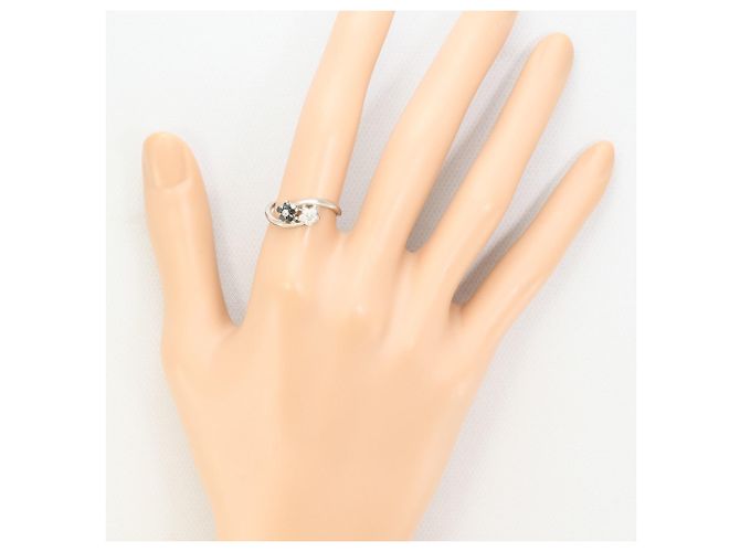 Autre Marque 18K Weißgold-Ring mit schwarzen Diamanten Golden - Ansicht 6