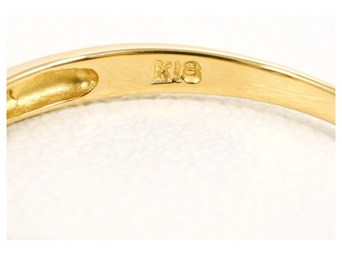 Autre Marque 18K Gelbgold-Ring mit Diamant Golden - Ansicht 4