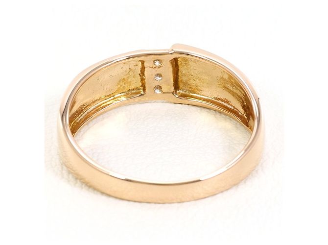 Autre Marque 18K Roségold-Ring mit Diamant Golden - Ansicht 3