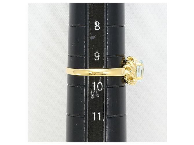 Autre Marque 18K Gelbgoldring mit Aquamarin Golden - Ansicht 6