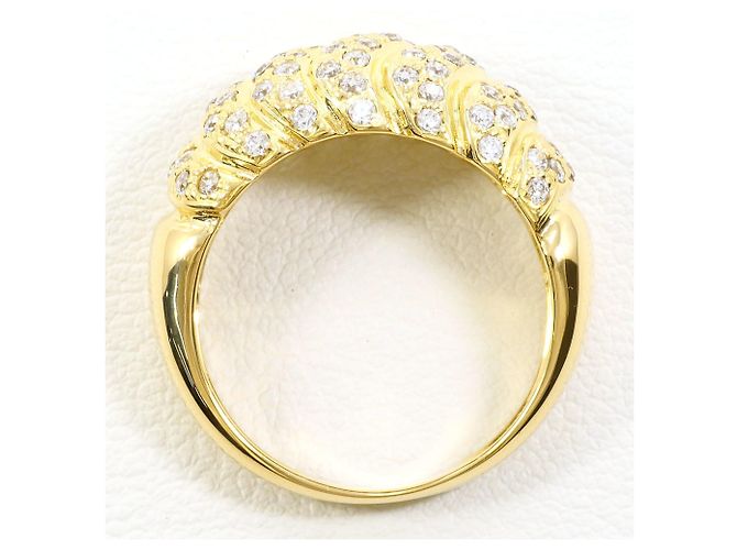 Autre Marque 18K Gelbgold-Ring mit Zirkonia Golden - Ansicht 2
