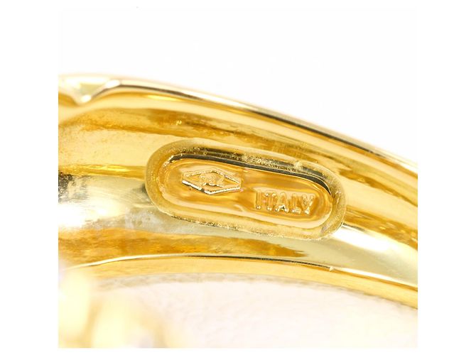 Autre Marque 18K Gelbgold-Ring mit Zirkonia Golden - Ansicht 4