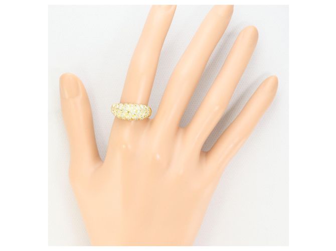 Autre Marque 18K Gelbgold-Ring mit Zirkonia Golden - Ansicht 5