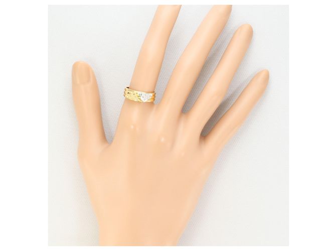 Autre Marque Diamantring aus PT900-Platin und 18K Gelbgold Golden - Ansicht 6
