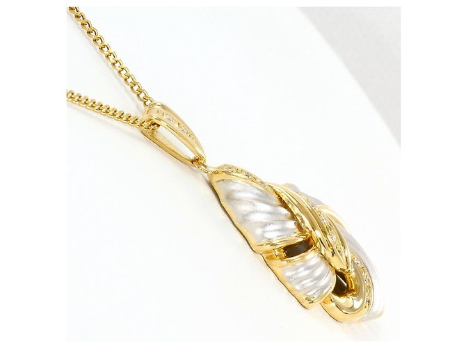 Autre Marque Collana in diamanti in oro giallo 18K e platino D'oro - vista 2