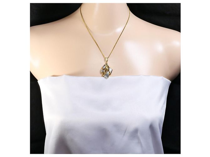 Autre Marque Collana in diamanti in oro giallo 18K e platino D'oro - vista 6