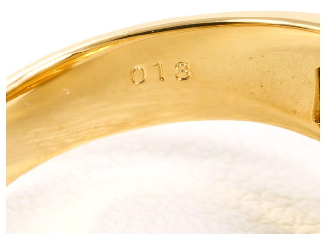 Autre Marque Eleganter Diamantring aus 18K Gold und Platin Golden - Ansicht 6