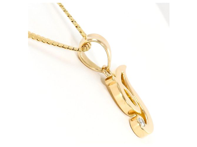 Autre Marque Collana in oro giallo 18K con diamante D'oro - vista 2