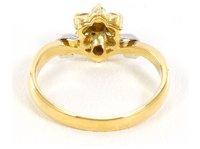 Autre Marque PT900 Platin- und 18K Gelbgold-Ring mit Diamant Golden - Ansicht 3