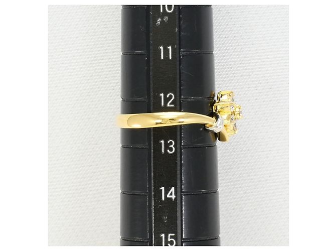 Autre Marque PT900 Platin- und 18K Gelbgold-Ring mit Diamant Golden - Ansicht 7