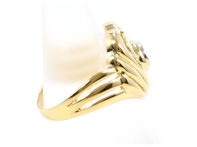 Autre Marque Anel de banda em platina PT900 e ouro amarelo 18K Dourado - vista 2