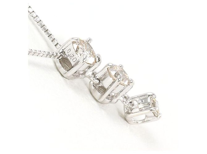 Autre Marque 18K Weißgoldkette mit Diamant Golden - Ansicht 2