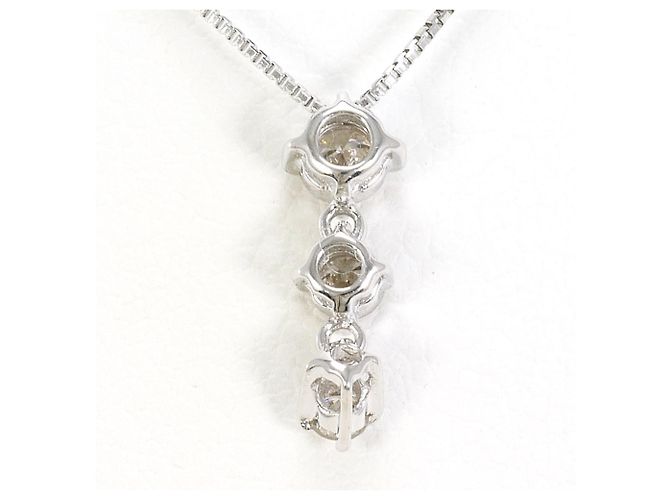 Autre Marque 18K Weißgoldkette mit Diamant Golden - Ansicht 3
