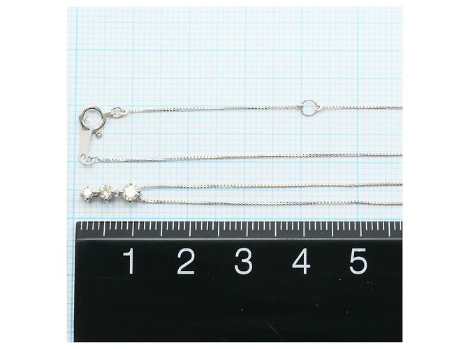 Autre Marque 18K Weißgoldkette mit Diamant Golden - Ansicht 4