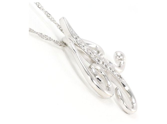 Autre Marque Collana in oro bianco 14K/18K con diamanti - vista 2