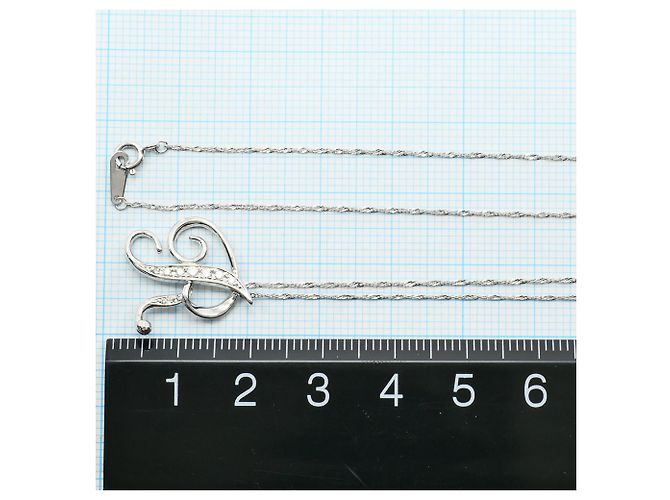 Autre Marque Collana in oro bianco 14K/18K con diamanti - vista 4