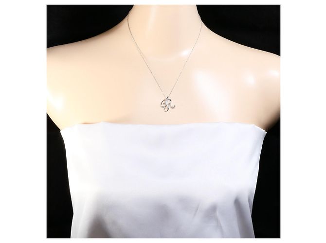 Autre Marque Collana in oro bianco 14K/18K con diamanti - vista 5
