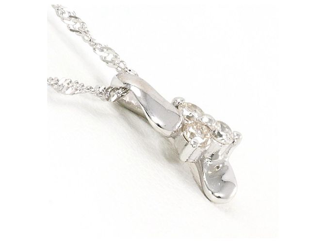 Autre Marque 18K Weißgoldkette mit Diamant Golden - Ansicht 2