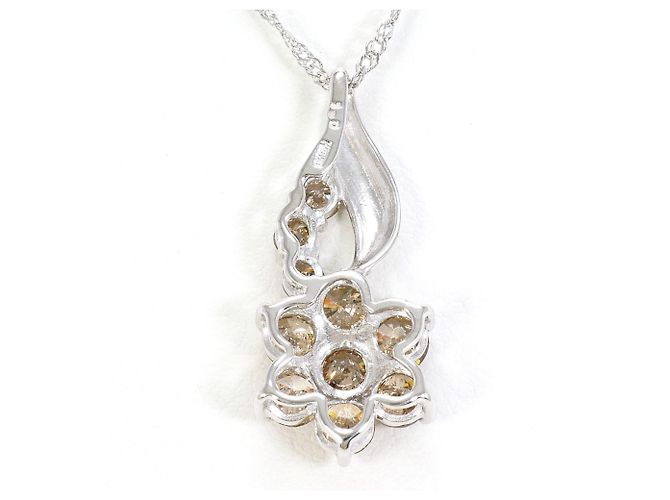 Autre Marque Collana in oro bianco 18K con diamante marrone D'oro - vista 3