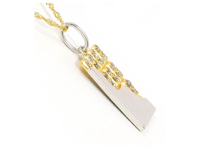 Autre Marque Collana in oro giallo 18K con diamante marrone D'oro - vista 2