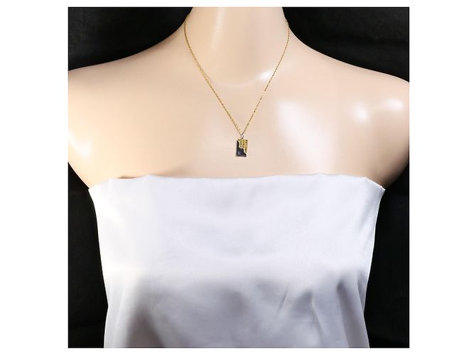 Autre Marque Collana in oro giallo 18K con diamante marrone D'oro - vista 5