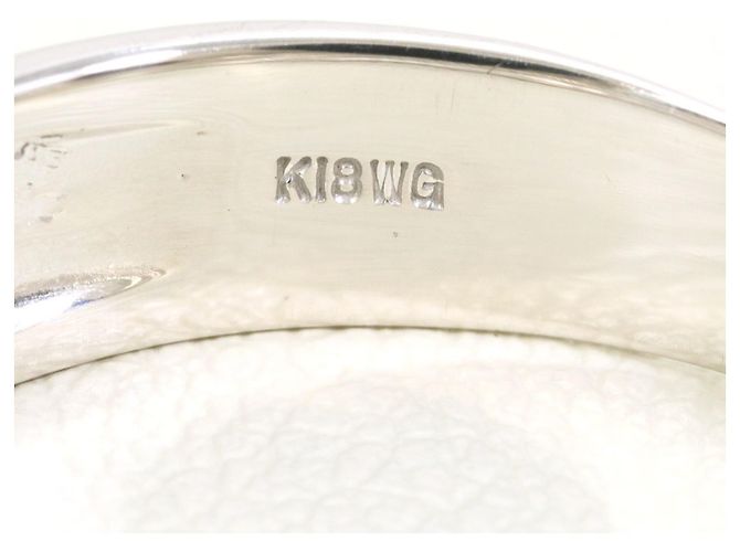 Autre Marque Anello a fascia in oro bianco 18K D'oro - vista 4