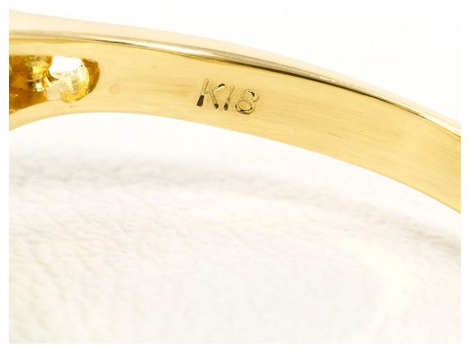Autre Marque 18K Gelbgold-Ring mit Jade Golden - Ansicht 4