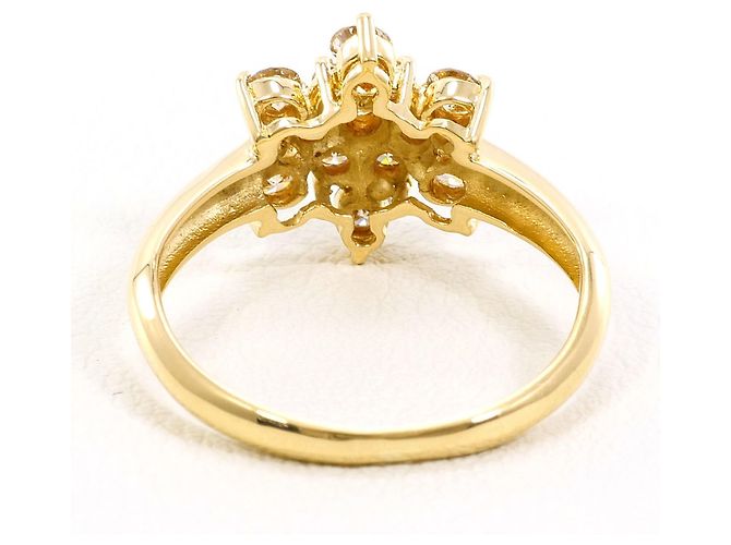Autre Marque 18K Gelbgold-Ring mit braunem Diamanten Golden - Ansicht 3
