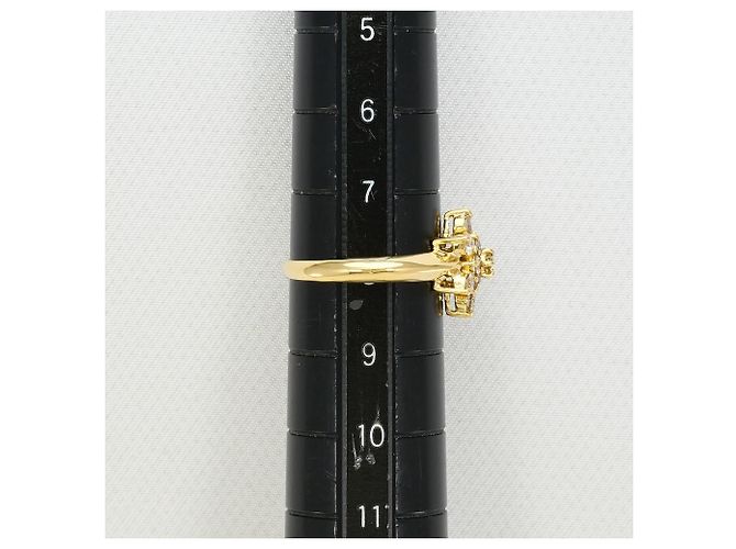 Autre Marque 18K Gelbgold-Ring mit braunem Diamanten Golden - Ansicht 7