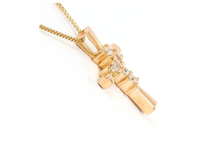 Autre Marque Collana in oro rosa 14K con diamante D'oro - vista 2