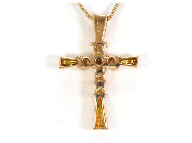 Autre Marque Collana in oro rosa 14K con diamante D'oro - vista 3