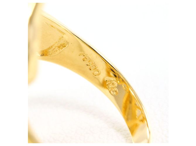 Autre Marque 18K Gelbgold- und Platinring mit Diamant Golden - Ansicht 6