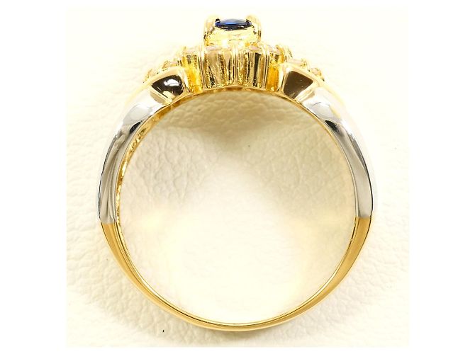 Autre Marque Anello a fascia elegante in platino e oro giallo D'oro - vista 3