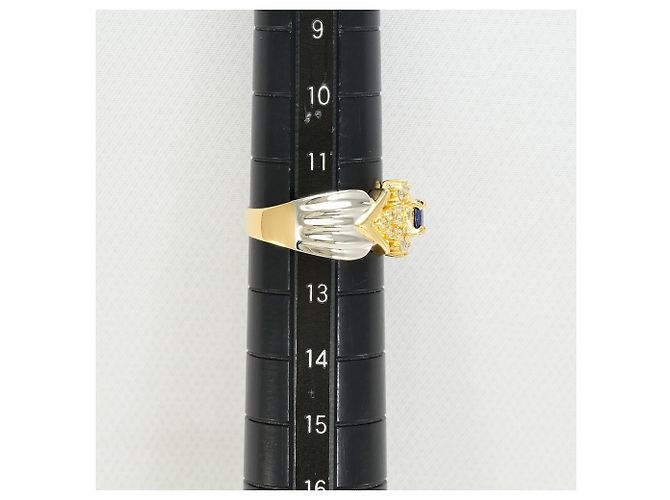 Autre Marque Anello a fascia elegante in platino e oro giallo D'oro - vista 7