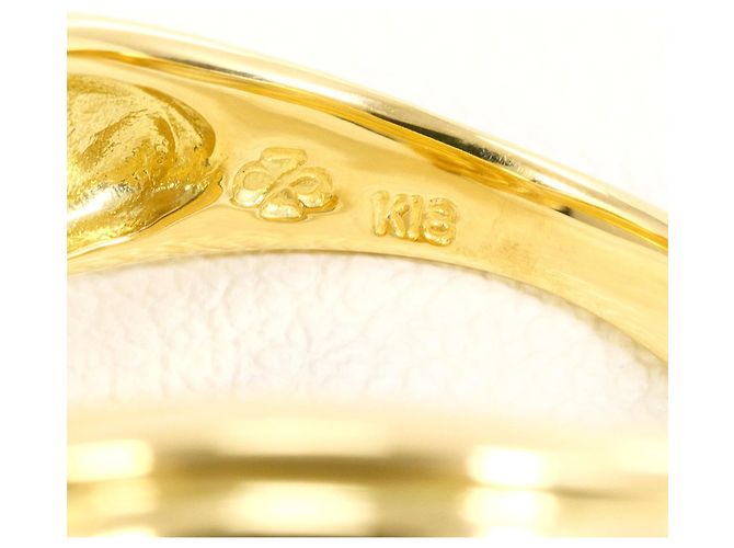 Autre Marque 18K Yellow Gold Band Ring with Diamond Golden - view 5