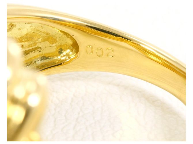 Autre Marque 18K Yellow Gold Band Ring with Diamond Golden - view 6