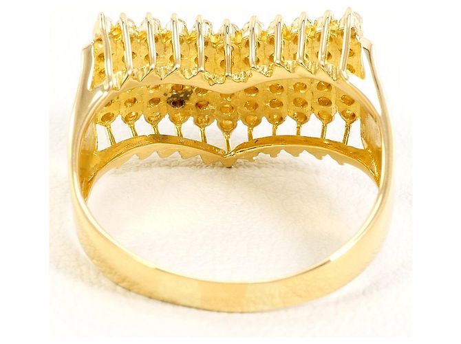Autre Marque 18K Gelbgold-Ring mit Diamant Golden - Ansicht 4