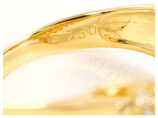 Autre Marque 18K Gelbgold-Ring mit Diamant Golden - Ansicht 6