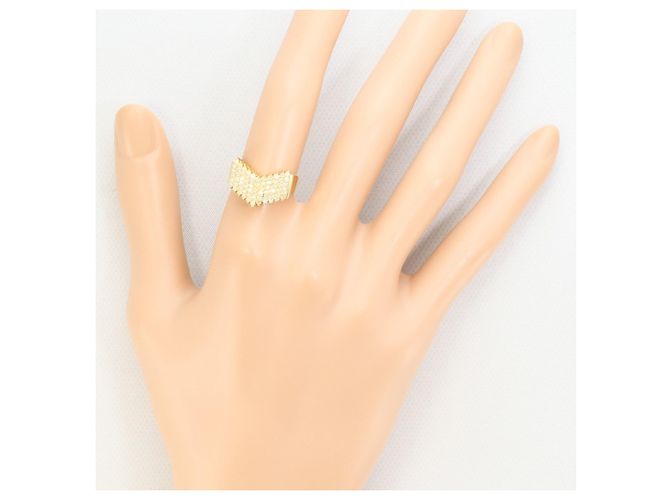 Autre Marque 18K Gelbgold-Ring mit Diamant Golden - Ansicht 7