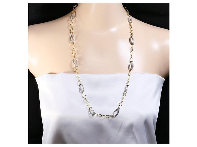 Autre Marque Collana in oro 18K bianco e giallo D'oro - vista 5
