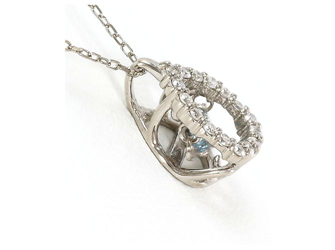 Autre Marque Collana in oro bianco 18K con diamanti blu D'oro - vista 2