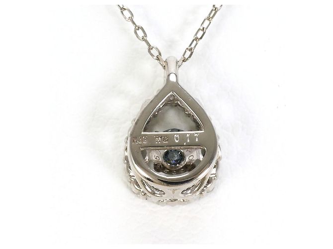 Autre Marque Collana in oro bianco 18K con diamanti blu D'oro - vista 3