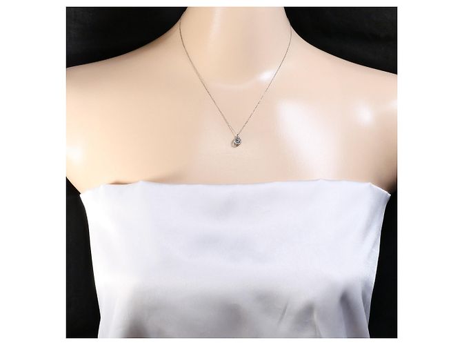 Autre Marque Collana in oro bianco 18K con diamanti blu D'oro - vista 5