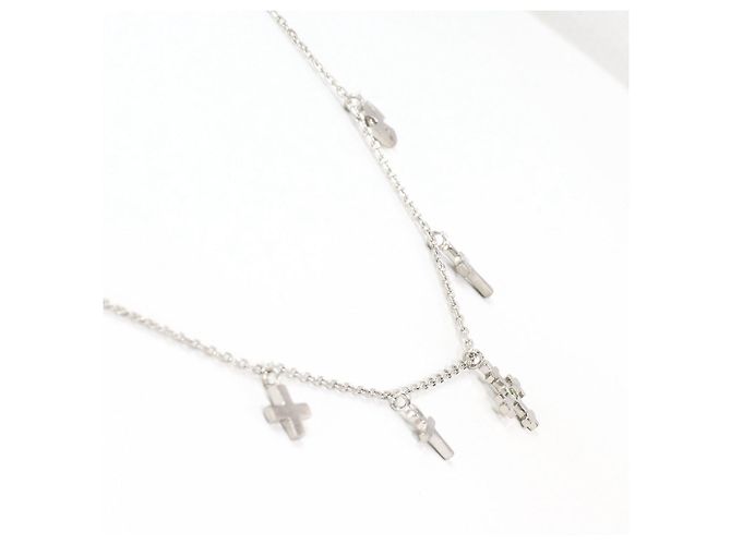 Autre Marque Collana in oro bianco 18K con diamante verde D'oro - vista 2